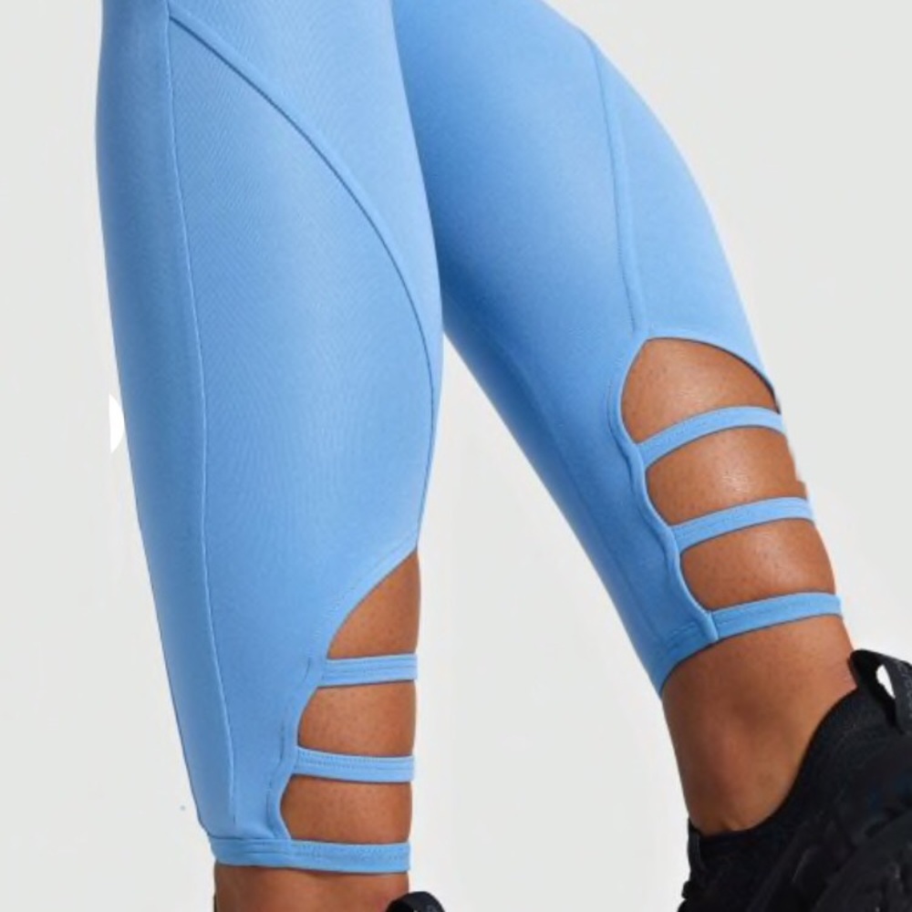 GYMSHARK MALIBU BLUE POISE LEGGINGS - Picture 4 of 7